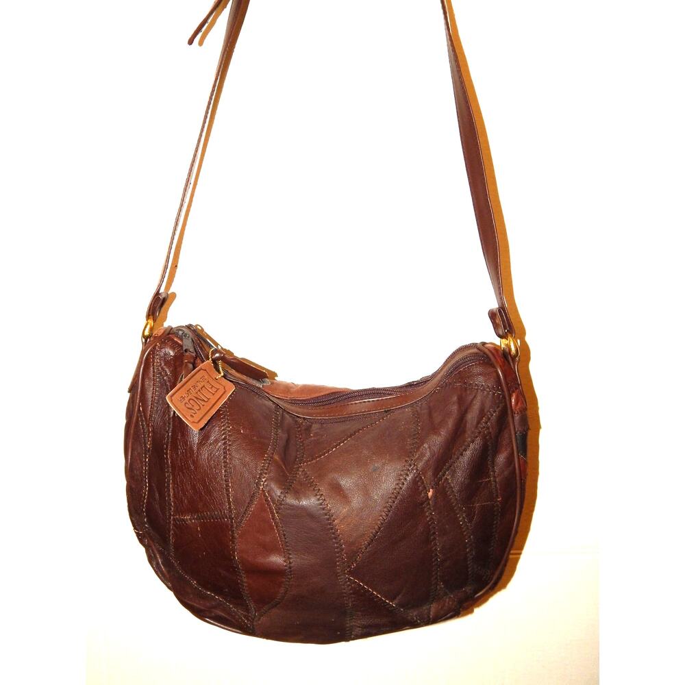Flings Brown Patchwork Handbag